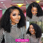 13x4 Lace Closure Wig 100% Human Hair Wig Deep Curly Wig Jerry Curly Short Bob Wig With Baby Hair Deep Wave Double Draw Wig