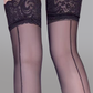 Bow Detail Sheer Lace Stocking