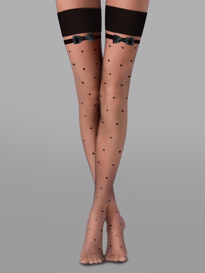 Polka Dot Bow Stockings
