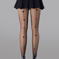 Heart Pattern Fishnet Tights