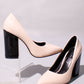 Kamira Patent Block Heeled Pumps