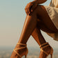 Sherri High Heeled Faux Suede Sandals