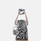 Such Flirt Snake Print Triangular Block Heel Sandals
