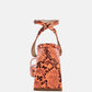 Such Flirt Snake Print Triangular Block Heel Sandals