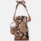 Such Flirt Snake Print Triangular Block Heel Sandals