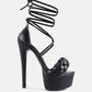 Twerk Tie-Up Braided High Platform Sandals
