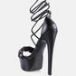 Twerk Tie-Up Braided High Platform Sandals