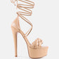Twerk Tie-Up Braided High Platform Sandals