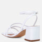 Right Pose Faux Leather Block Heel Sandals