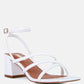 Right Pose Faux Leather Block Heel Sandals