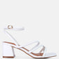 Right Pose Faux Leather Block Heel Sandals