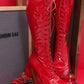 Snowflakes High Platform Calf Boots