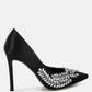 Ashlyn Rhinestones Embellished Satin Stiletto Pumps