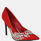 Ashlyn Rhinestones Embellished Satin Stiletto Pumps