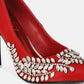 Ashlyn Rhinestones Embellished Satin Stiletto Pumps