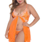 Lace Inset Jagged Hem Babydoll