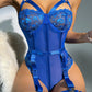 Banded Garter Skull Lace Lingerie Teddy
