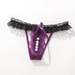 Crotchless ruffle Lace Thong