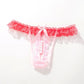 Crotchless ruffle Lace Thong