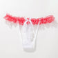 Crotchless ruffle Lace Thong