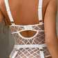 Diamond Mesh Bodysuit with Garters