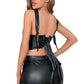 Black Pleather Bustier