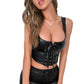 Black Pleather Bustier
