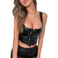 Black Pleather Bustier