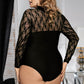 Stretch Long Sleeve Lace Bodysuit