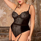 Velvet and Lace Underwire Teddy