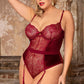 Velvet and Lace Underwire Teddy