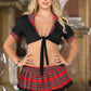 Sexy Plaid Uniform Costume