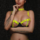 Neon Open Cup Bra Set