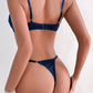 Velvet Harness Bra and Panty Set