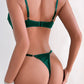 Velvet Harness Bra and Panty Set