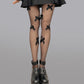 Butterfly Bow Black Tights