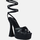 Splitsoul Lace Up High Platform Sandal