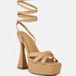 Splitsoul Lace Up High Platform Sandal