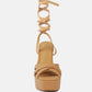 Splitsoul Lace Up High Platform Sandal