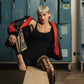 Jo: Footless Black Circle Fishnet Thigh Highs