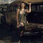 Lindsay: Foot Loose & Fancy Free, Footless Black Stripe Fishnet Thigh Highs