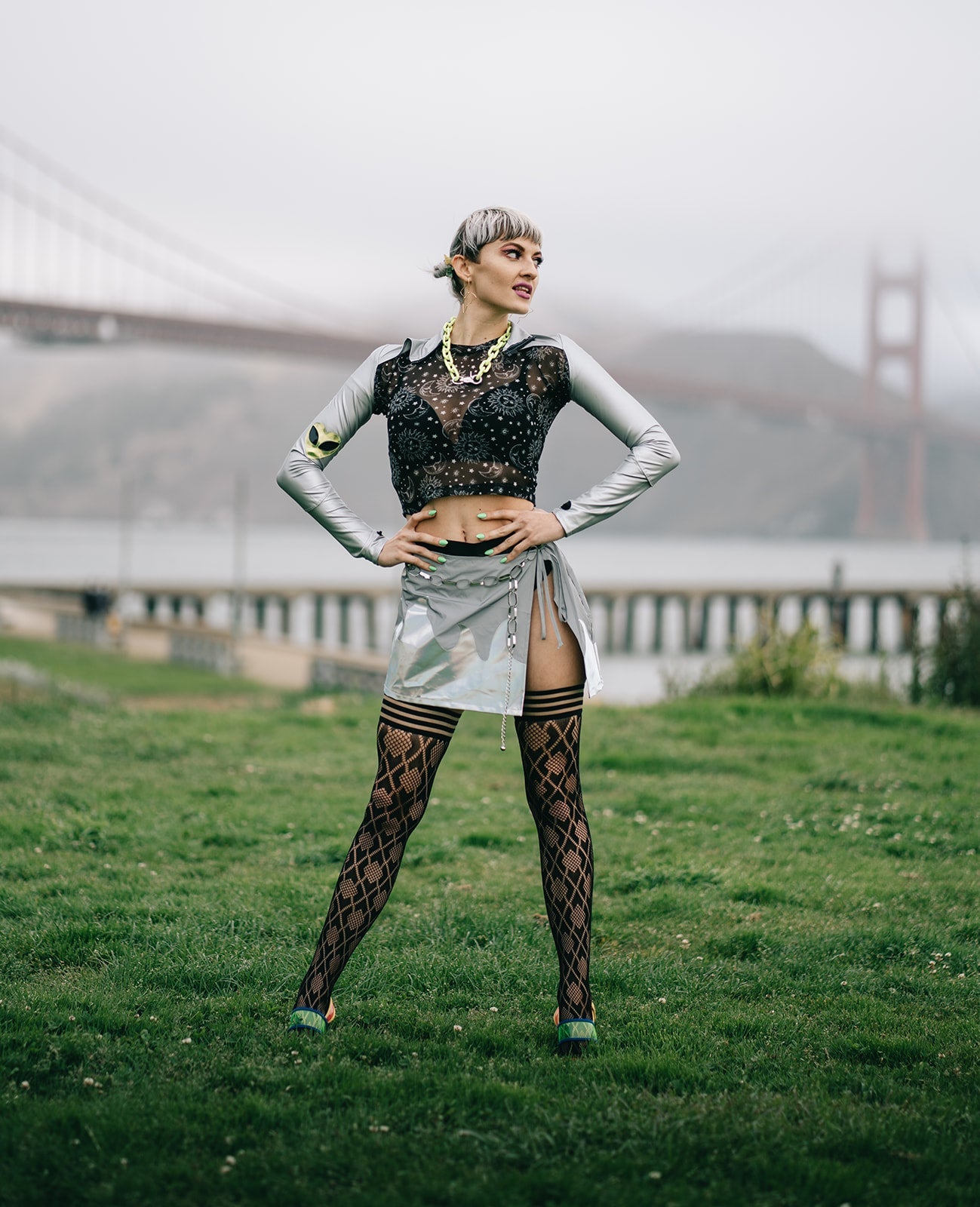 Elle: No Flush Beats This Pair of Diamond Thigh Highs