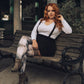 MacKenzie: Black and White Tie Dye Thigh Highs