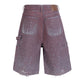 PLUM RHINESTONE SHORTS