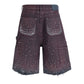 OXBLOOD RHINESTONE SHORTS