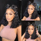 13x4 Lace Closure Wig 100% Human Hair Wig Deep Curly Wig Jerry Curly Short Bob Wig With Baby Hair Deep Wave Double Draw Wig