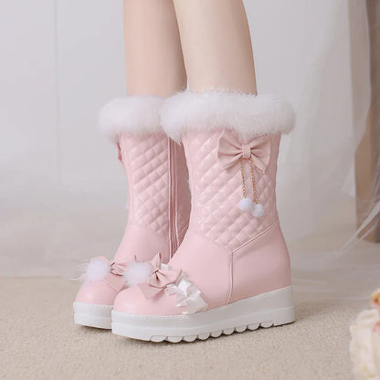 Cute Furry Winter Snow Boots