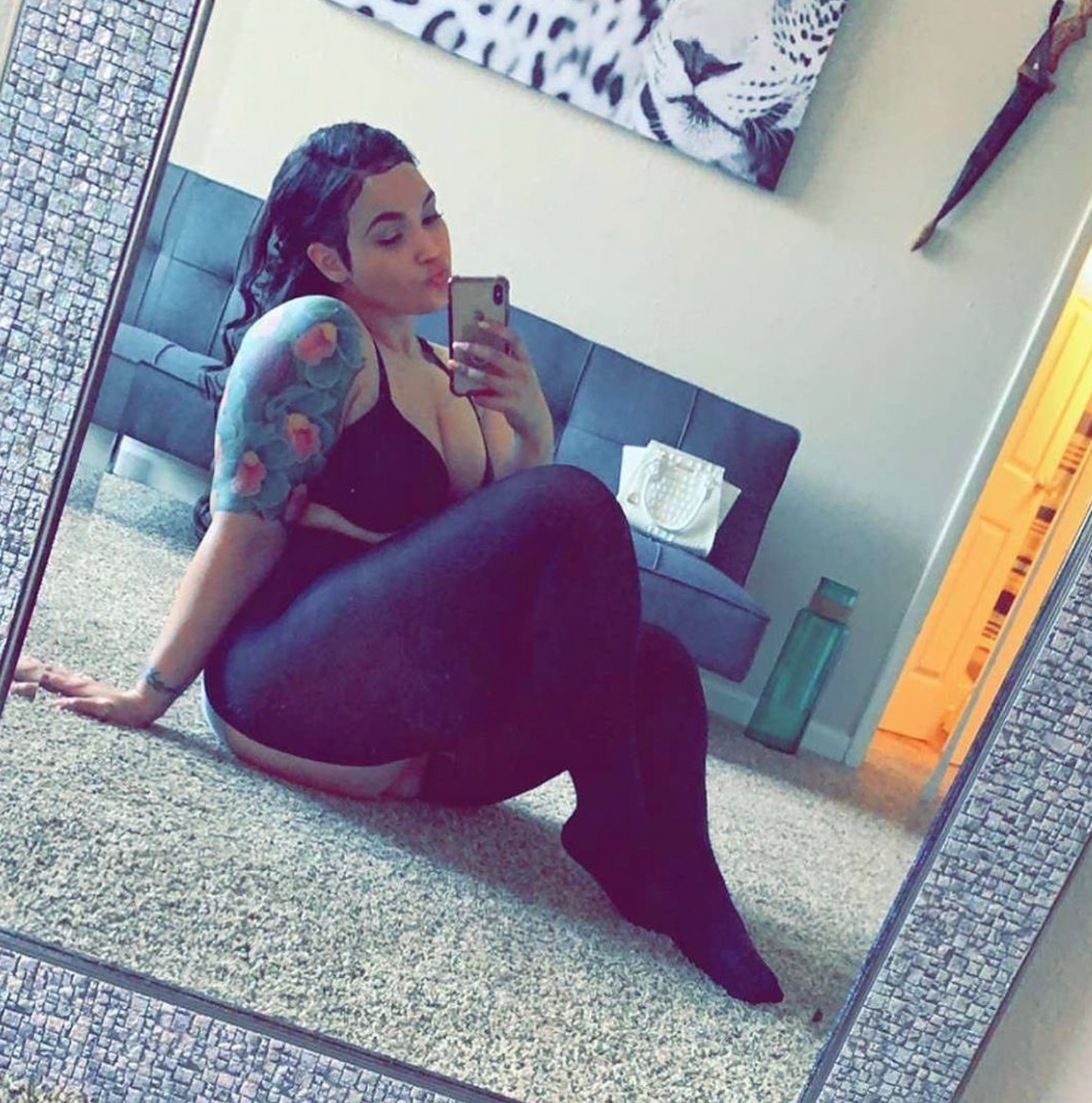 PeekaBoo Lit Black Tights