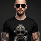 Turn The World Off – Men's Skull Balaclava Headphones Graphic T-Shirt