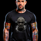 Turn The World Off – Men's Skull Balaclava Headphones Graphic T-Shirt